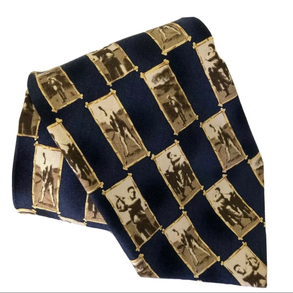 Tommy Bahama Silk Tie Blue Golf Swing 59 X 4.25 in